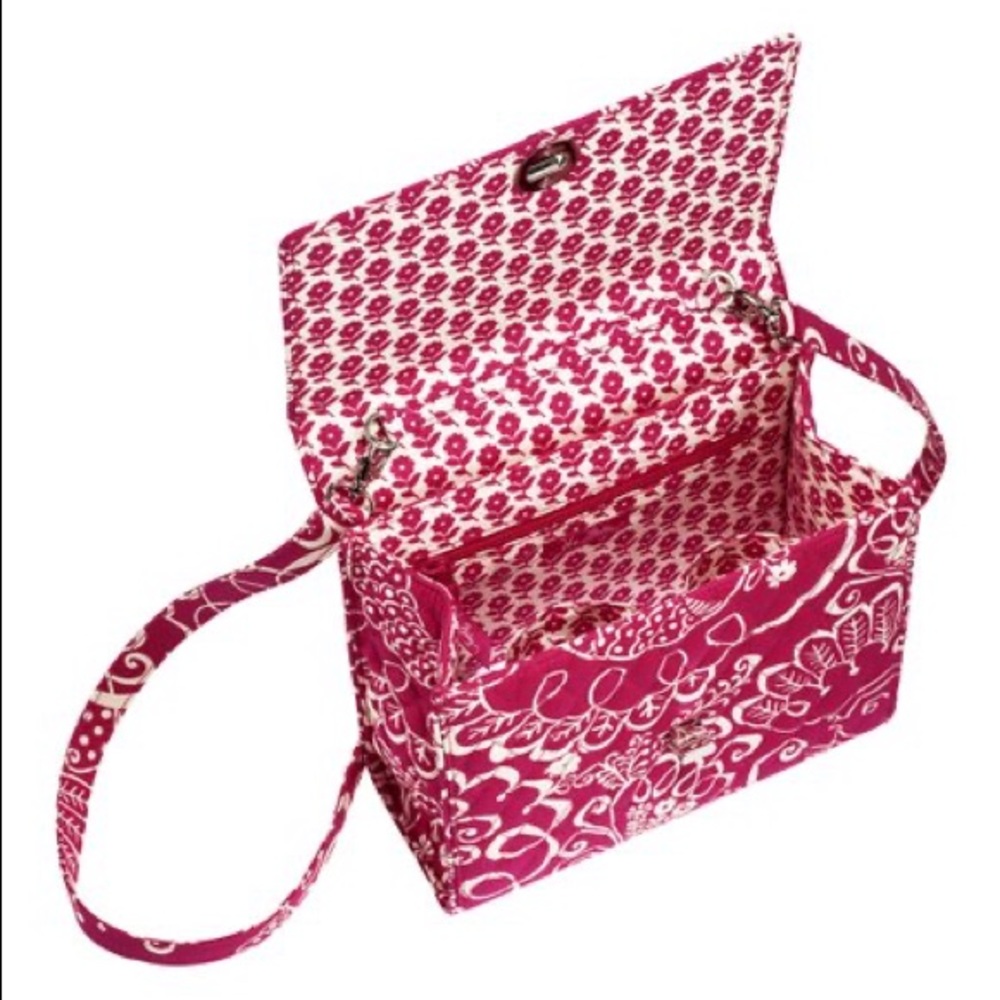 Vera Bradley Twirly Birds Pink Julia Crossbody Bag